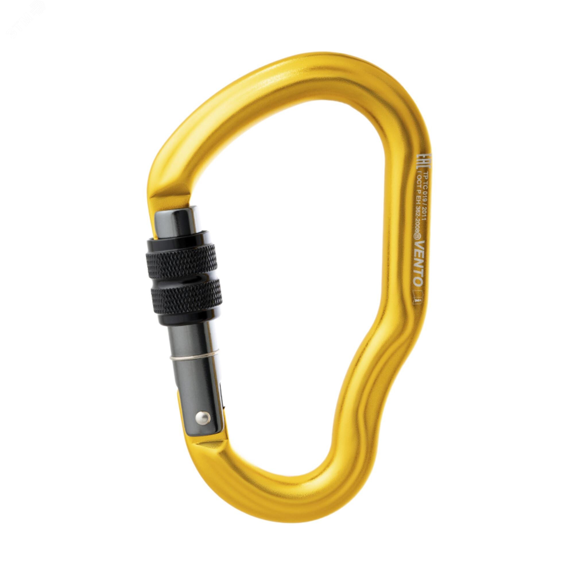 Изображение товара Карабин Гусь с резьбовой муфтой цв. красный (шт)