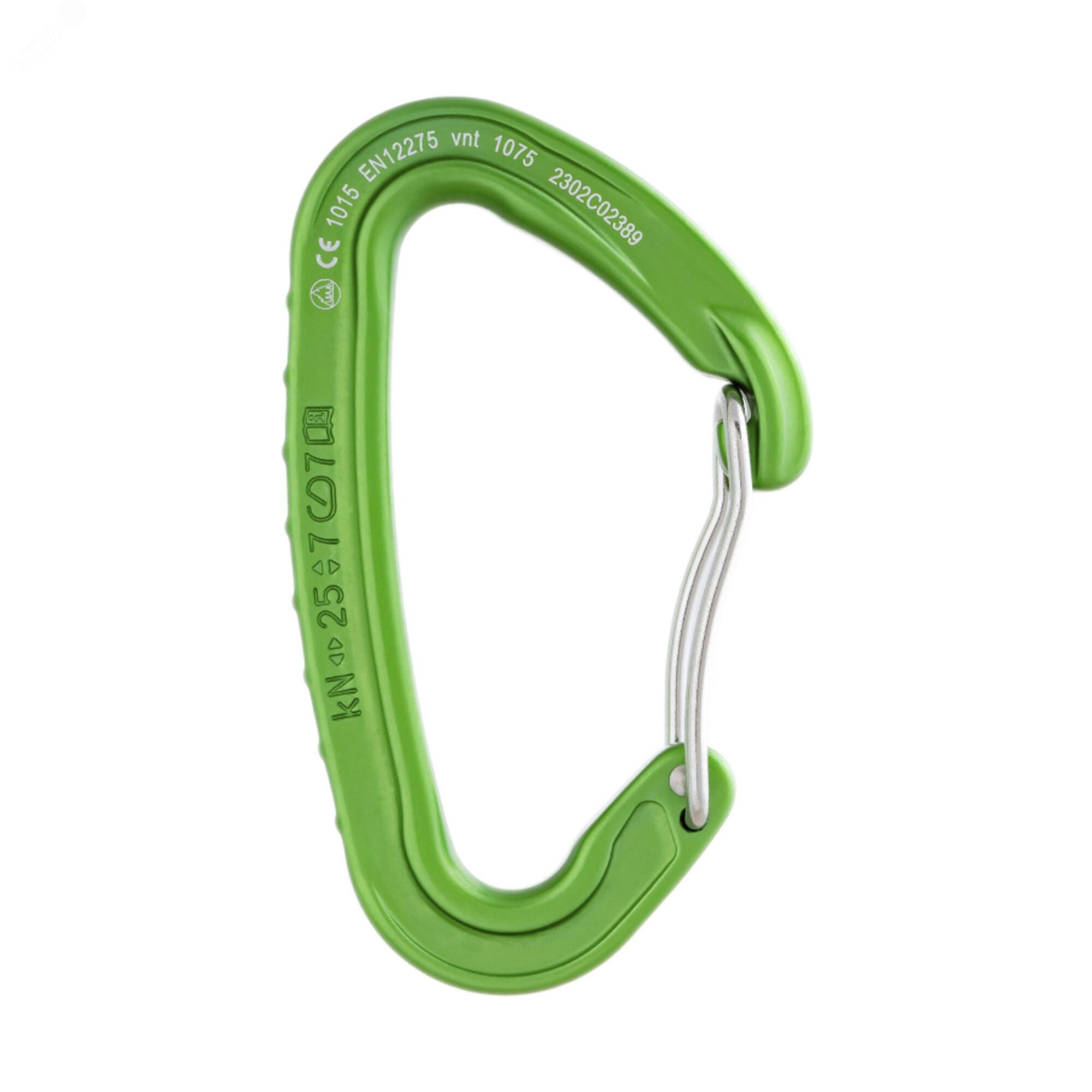 Изображение товара Карабин «Light» со скобой, зеленый (шт)