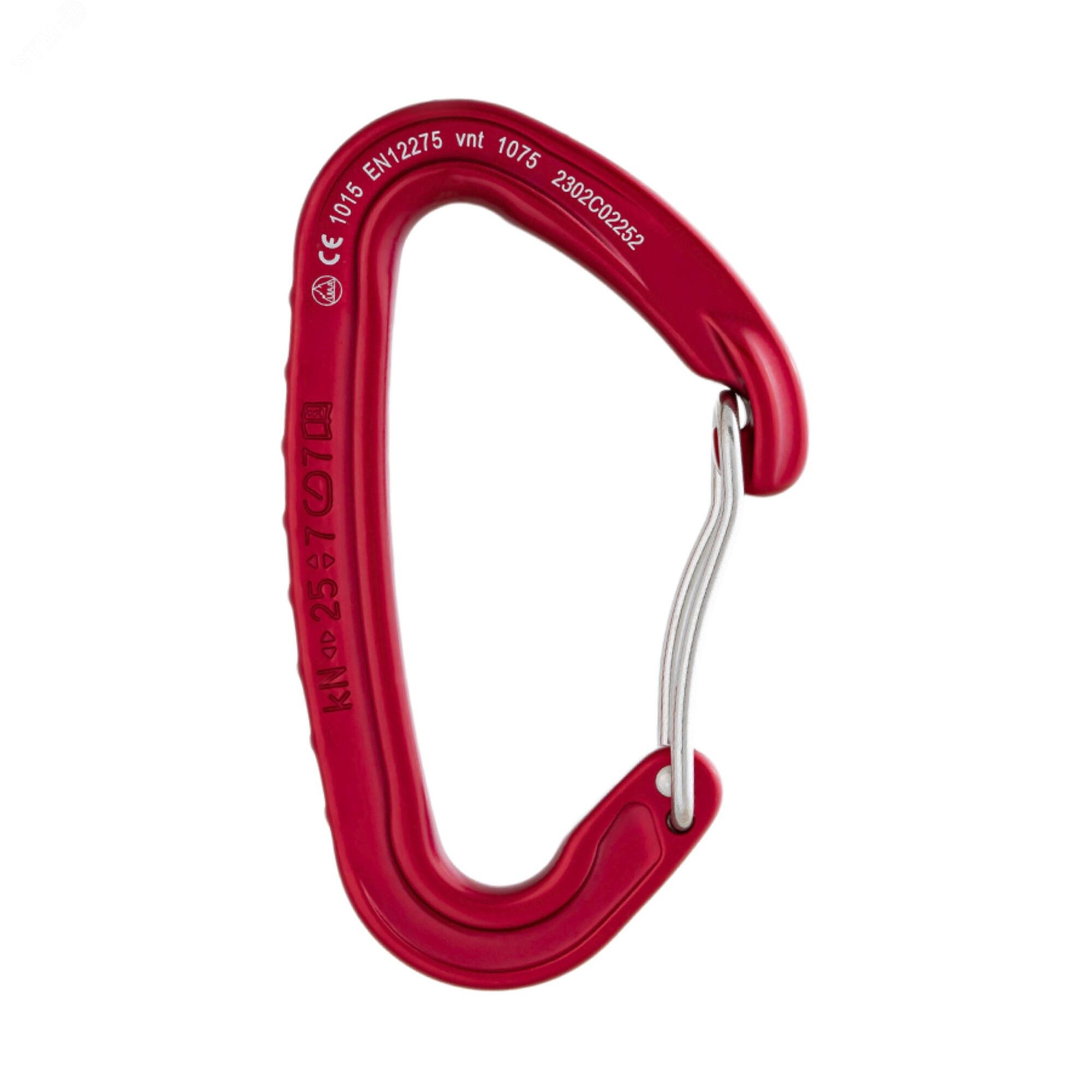 Изображение товара Карабин «Light» со скобой, красный (шт)