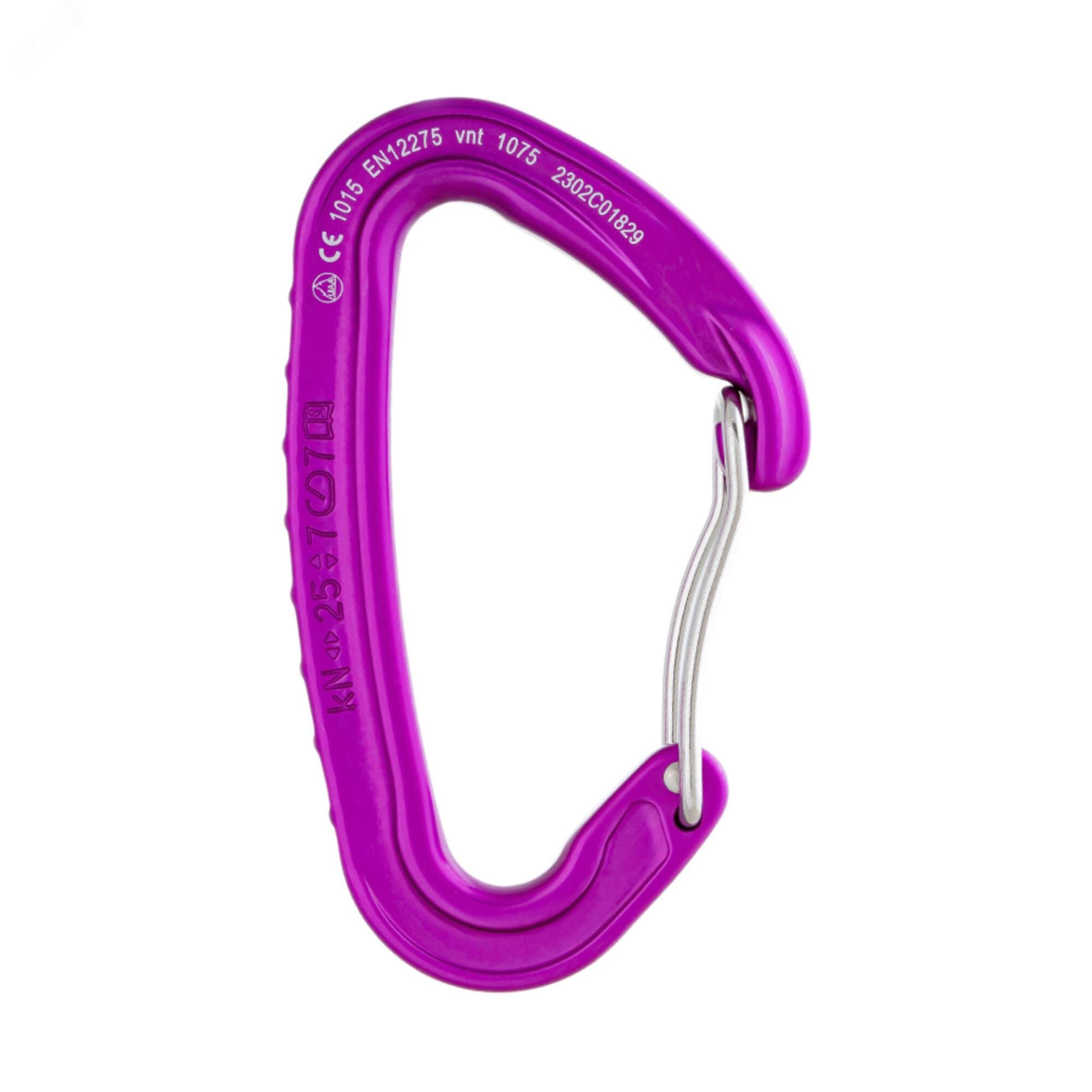 Изображение товара Карабин «Light» со скобой, фиолетовый (шт)