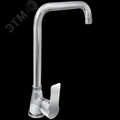 Изображение товара Смеситель для кухни одноручный высокий излив (L 23 см, H 26 см), карт. 35 мм, гайка (шт)