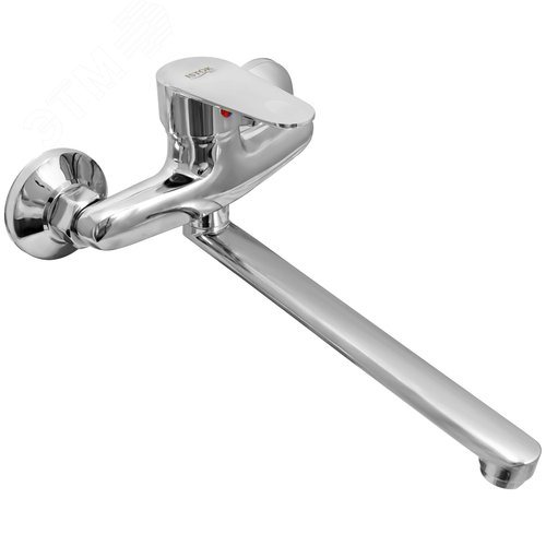 Изображение товара Смеситель для раковины/кухни настенный одноручный, L-излив 25 см, карт. 35 мм (шт)