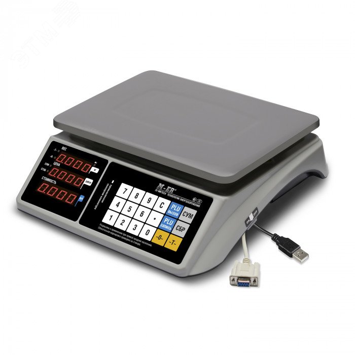Изображение товара Весы торговые M-ER 328 AC-32.5 TOUCH-M LED, RS232/USB (шт)