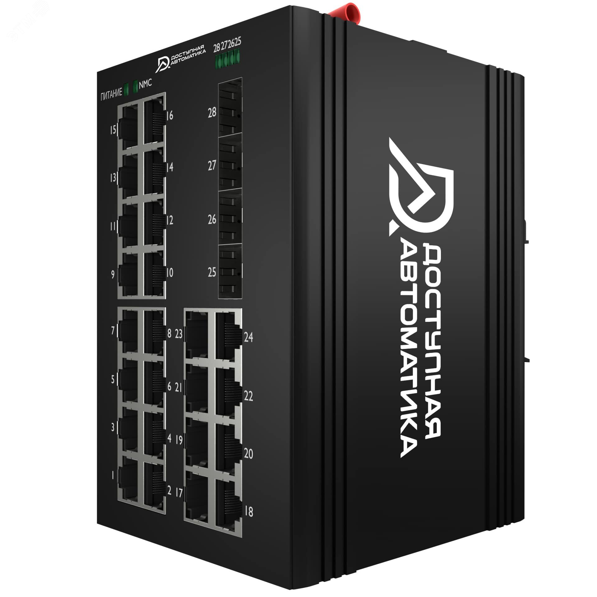 Изображение товара Промышленный коммутатор DASW-324.4 24 порта RJ45 и 4 порта SFP для автоматизации