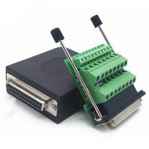 Изображение товара Разъём DB25 с пластиковым кожухом и клеммной колодкой (порт мама)