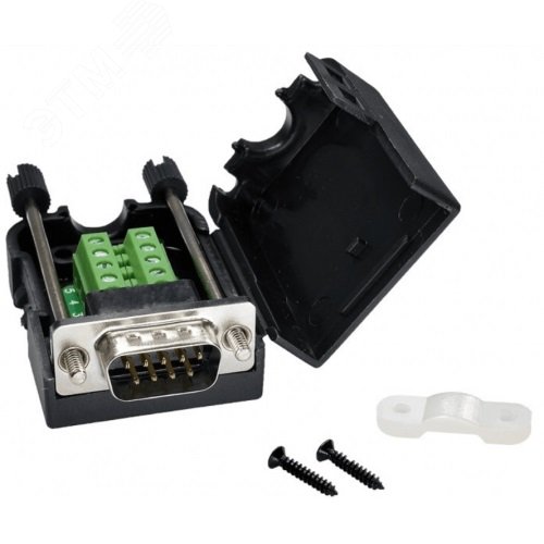 Изображение товара Разъём DB9 RS232 с пластиковым кожухом и клеммной колодкой