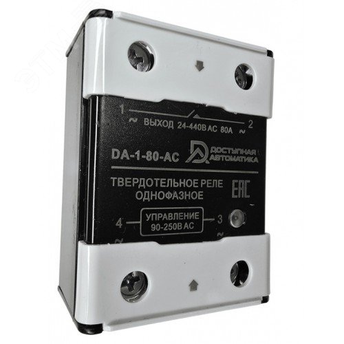 Изображение товара Твердотельное реле 1 фаза 24-440В AC 80А, управление 90-250В AC (шт)