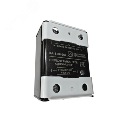 Изображение товара Твердотельное реле 1 фаза 24-440В AC 80А, управление 4-32В DC (шт)
