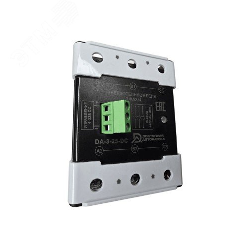 Изображение товара Твердотельное реле 3 фазы 24-440В AC 25А, управление 4-32В DC (шт)