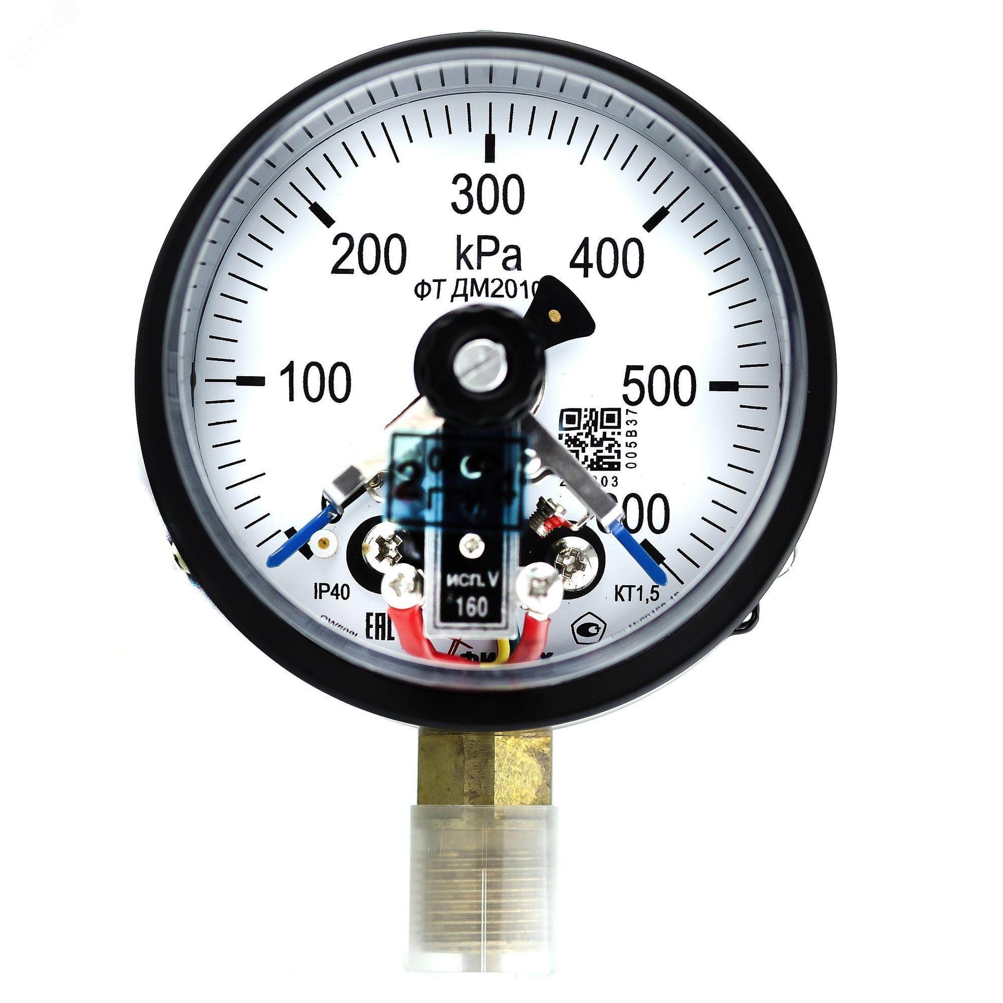 Изображение товара Манометр электроконтактный ДМ2010ф Россия 6 бар М20х1.5 100 мм Физтех