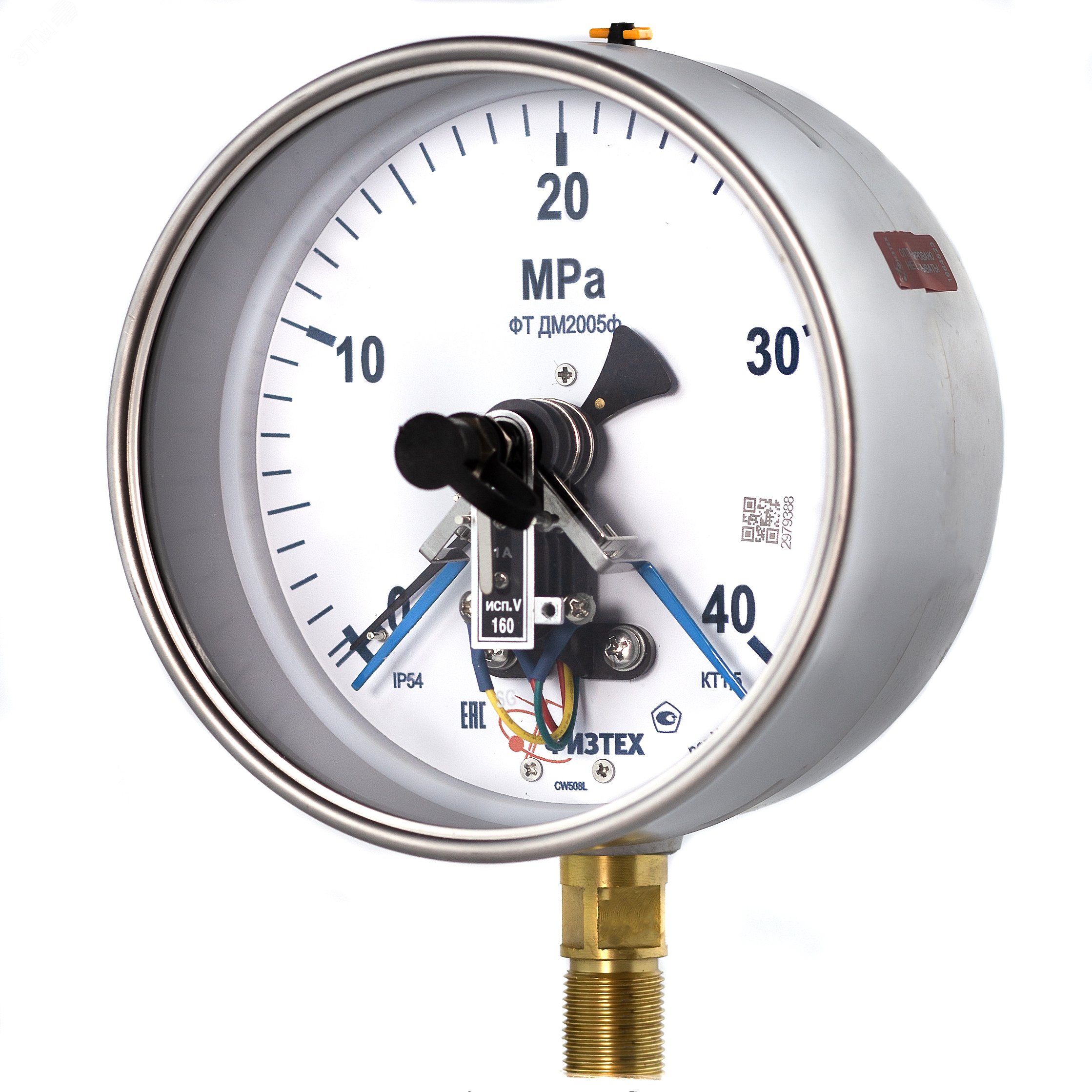 Изображение товара Электроконтактный пылевлагозащищенный манометр ДМ2005ф Россия 160 мм IP54