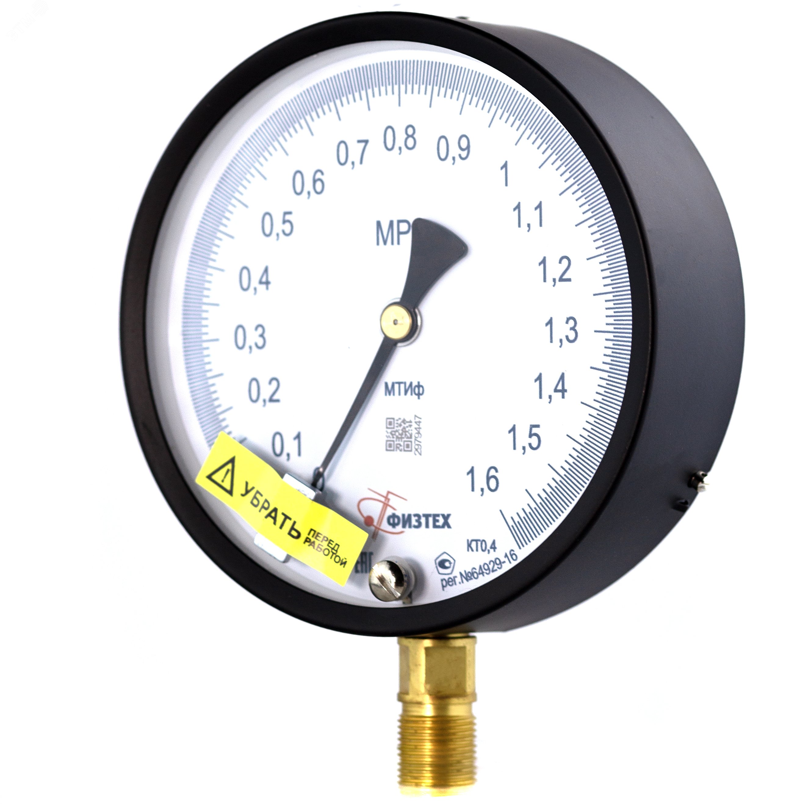 Изображение товара Манометр точного измерения МТИф 0-1.6 МПа диаметр 160 мм российский производитель