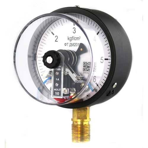 Изображение товара Манометр электроконтактный ДМ2010ф исп V 0-6 кгс/см2 кт.1.5 d.100 IP40 M20*1.5 РШ (шт)