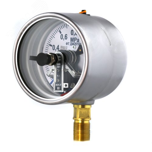 Изображение товара Манометр электроконтактный пылевлагозащищенный ДМ2010ф исп V 0-1.6 МПа кт.1.5 d.100 IP54 M20*1.5 РШ SG (шт)