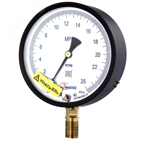 Изображение товара Манометр точного измерения МТИф 0-25 МПа кт.0.4 d.160 IP40 M20*1.5 РШ Корр. 0 (шт)