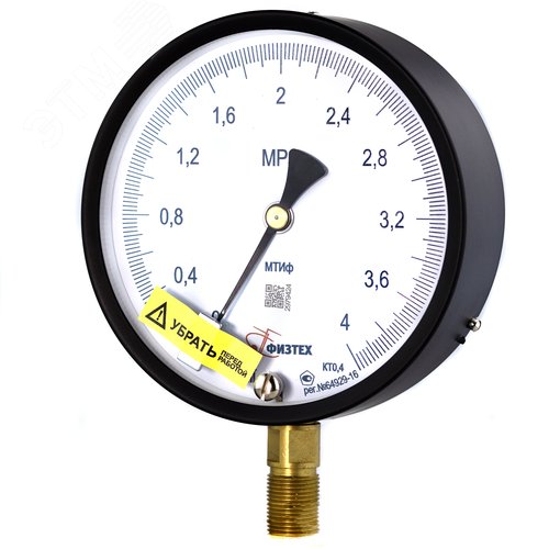 Изображение товара Манометр точного измерения МТИф 0-4 МПа кт.0.4 d.160 IP40 M20*1.5 РШ Корр. 0 (шт)