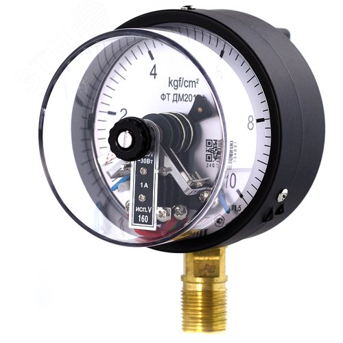 Изображение товара Манометр электроконтактный ДМ2010ф исп V 0-10 кгс/см2 кт.1.5 d.100 IP40 M20*1.5 РШ (шт)