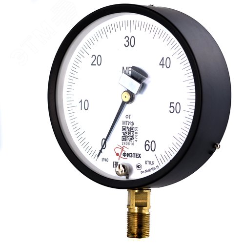 Изображение товара Манометр точного измерения МТИф 0-60 МПа кт.0.6 d.160 IP40 M20*1.5 РШ Корр. 0 (шт)