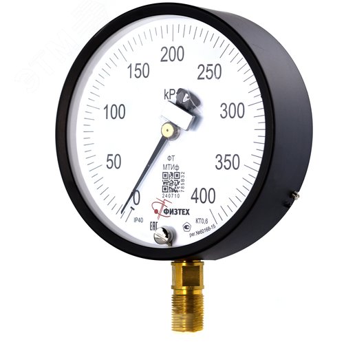 Изображение товара Манометр точного измерения МТИф 0-400 кПа кт.0.6 d.160 IP40 M20*1.5 РШ Корр. 0 (шт)