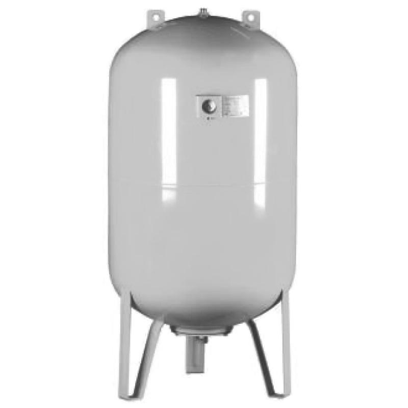 Бак мембранный CW-LV 100, серый, 10 бар, вертикальный, на ножках, с манометром, 1'