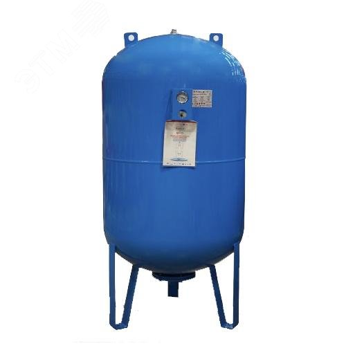 Изображение товара Бак мембранный CW-LV 100, синий, 16 бар, вертикальный, на ножках, с манометром, 1' (шт)