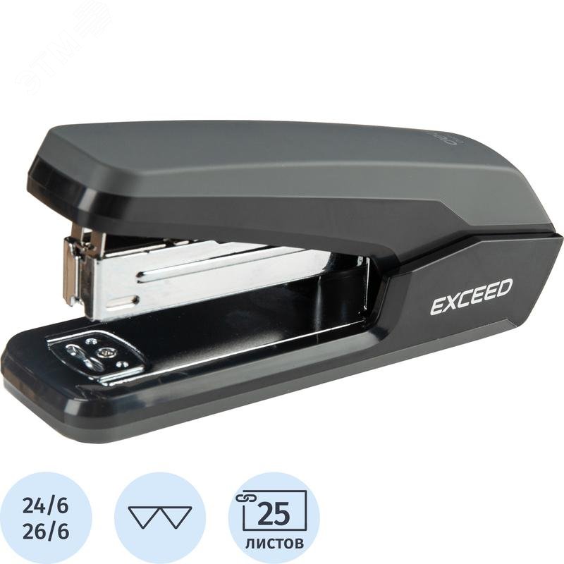 Изображение товара Степлер Deli Exceed E0464BLACK до 25 листов черный (скобы № 24/6, 26/6) (шт)