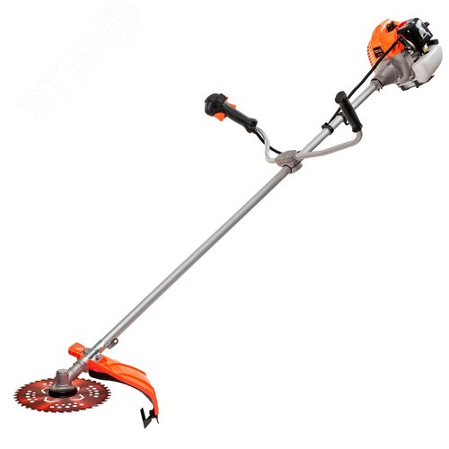 Изображение товара Триммер бензиновый (3,2л.с,56см, 2-т, диск 40+4 зуб, щиток, ремень, нераз. штанга) (шт)