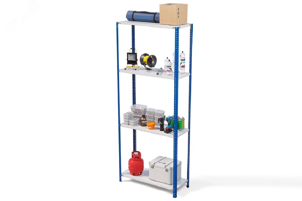 Изображение товара Металлический стеллаж ГТС ТС Лайт 2000x1000x600 регулируемый с 4 полками