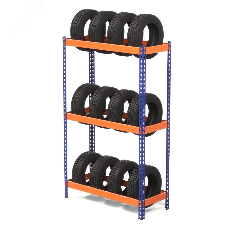 Изображение товара Стеллаж металлический Профи-Т для шин 2000x1240x500 мм. Ярусы: 3 шт. (б/н) (шт)