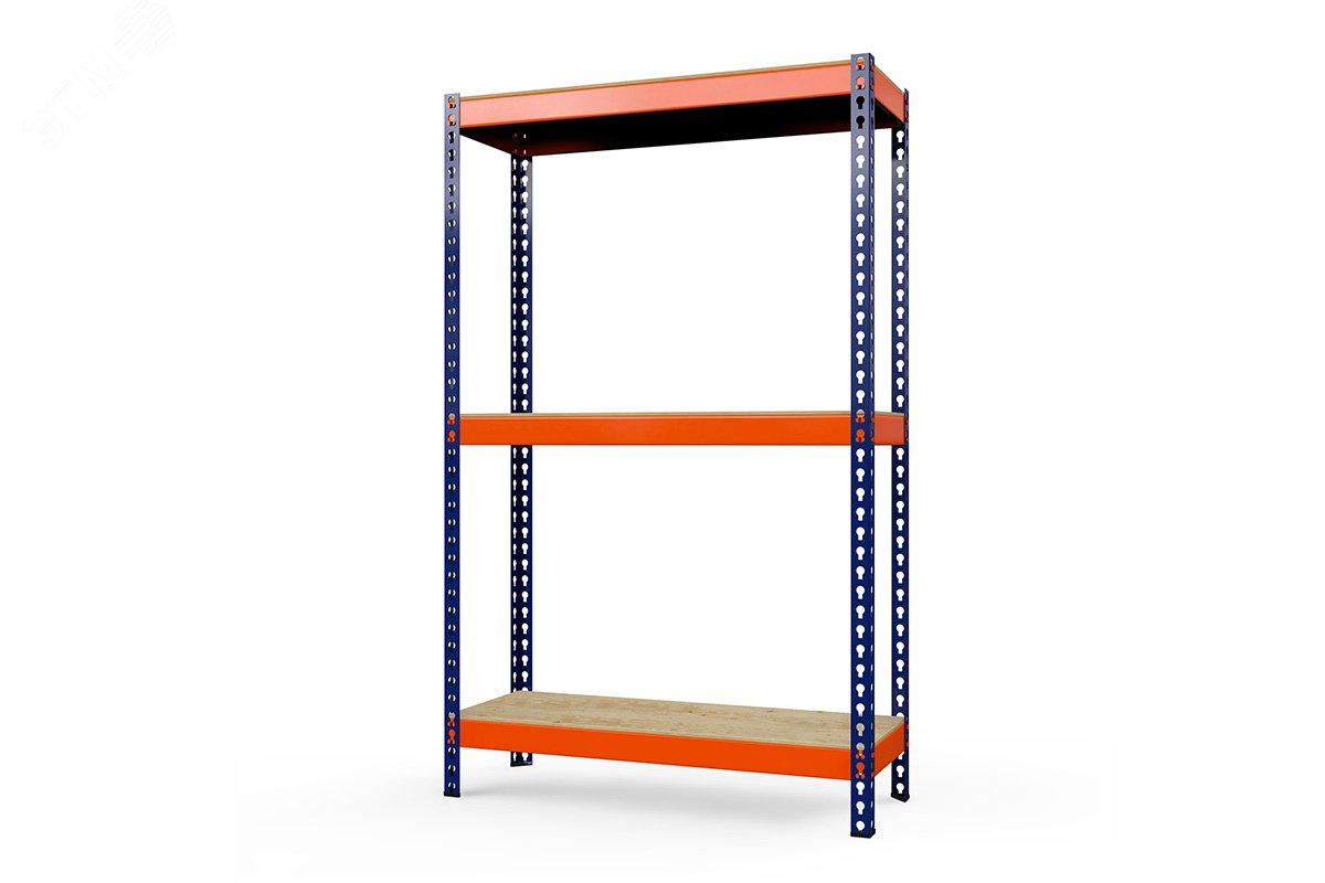 Изображение товара Стеллаж Профи 2000x1240x770 мм среднегрузовой из фанеры Г-образные стойки