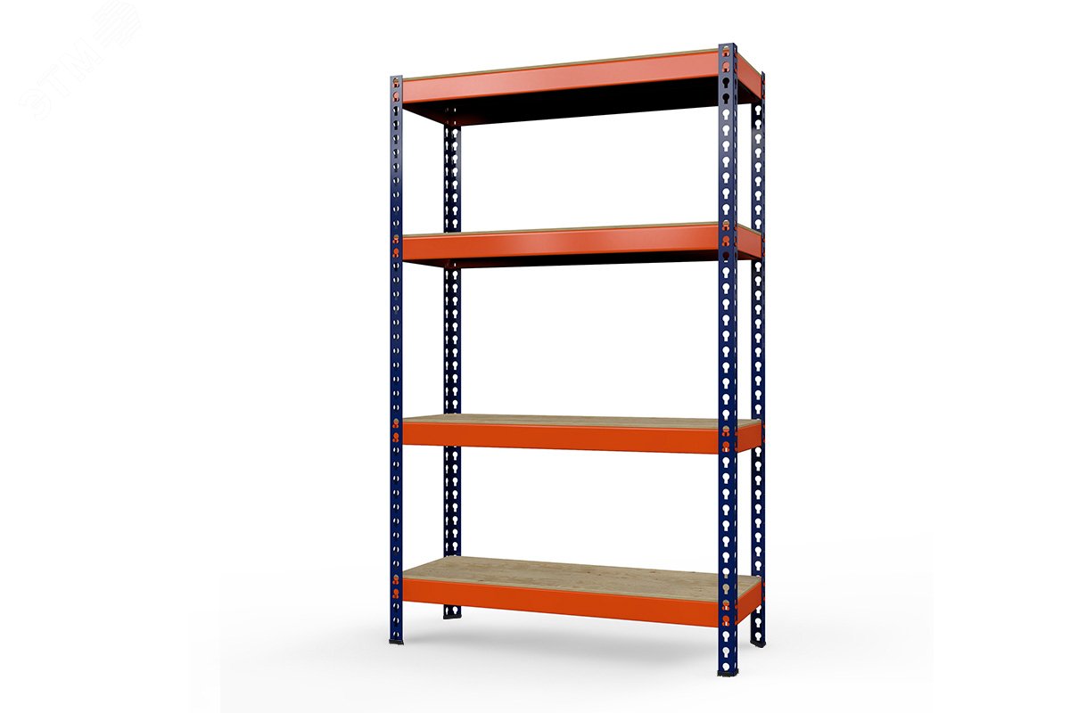 Изображение товара Стеллаж Профи 2500x1540x500 мм с 4 ярусами фанерный складской мебель