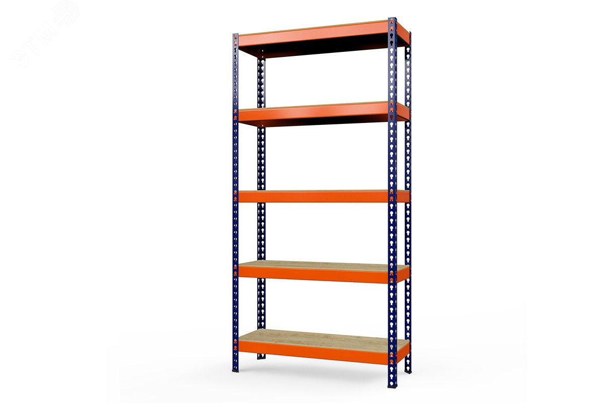 Изображение товара Стеллаж Профи 2500x1540x770 мм 5 ярусов фанера металлический складской