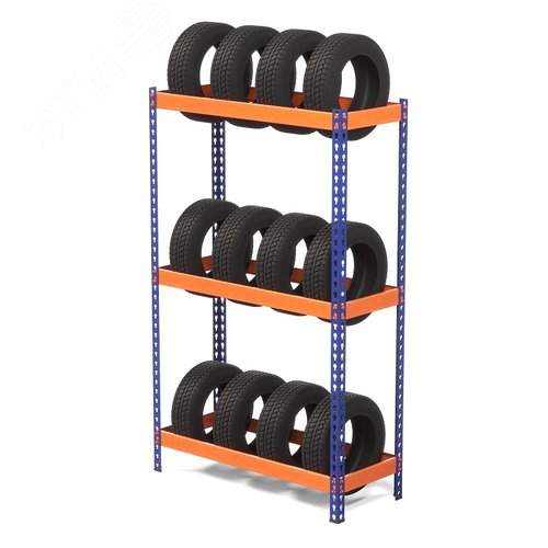 Изображение товара Стеллаж металлический Профи-Т для шин 2000x1240x500 мм. Ярусы: 3 шт. (б/н) (шт)