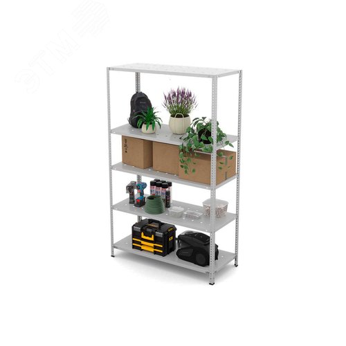 Изображение товара Стеллаж металлический ГТС_ТС Лайт, 2200x1000x600, Полки: 5 шт. метал. перф. (шт)