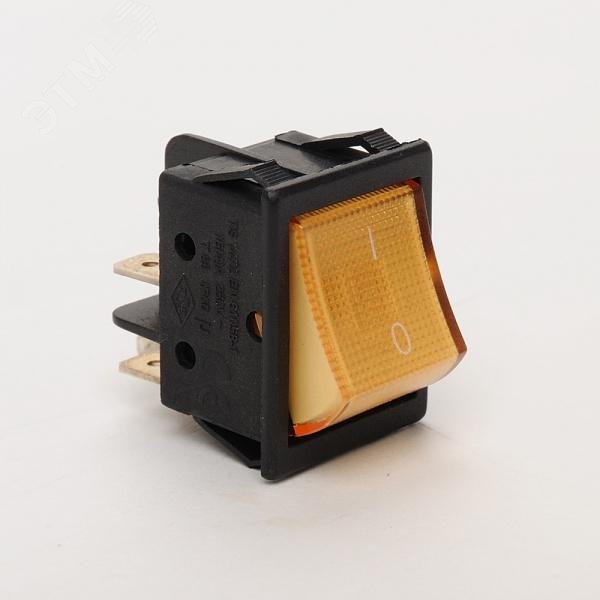 Изображение товара Клавишный выключатель с подсветкой 30*22мм IP50 EMAS черный