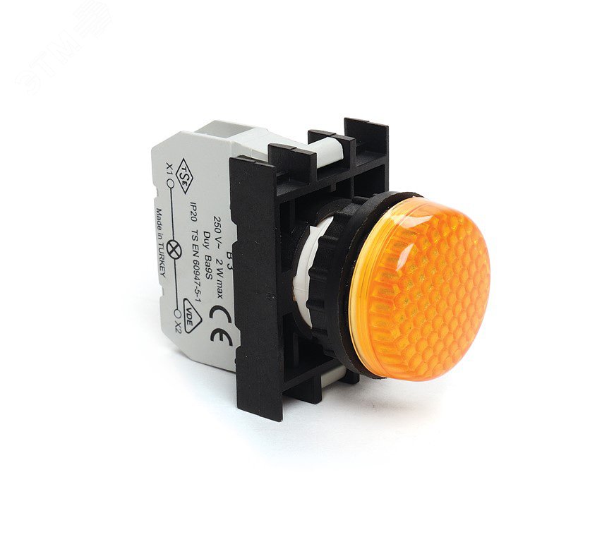 Изображение товара Сигнальная арматура с блоком подсветки BS (жёлтый светодиод, 100-230В AC), жёлтый цвет, серия B, IP50 (шт) Изображение товара Сигнальная арматура с блоком подсветки BS (жёлтый светодиод, 100-230В AC), жёлтый цвет, серия B, IP50 (шт)