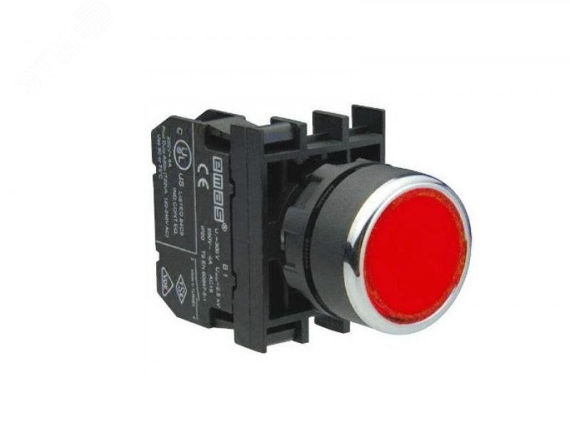 Изображение товара Кнопка 1НО+1НЗ EMAS, красная, IP50, серия B