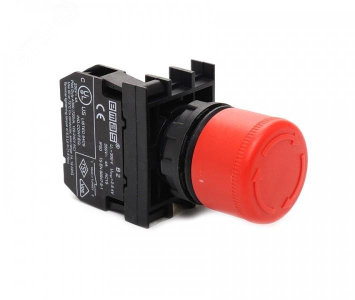 Изображение товара Аварийная кнопка Грибок 30мм 1НЗ серия B EMAS 250В IP50