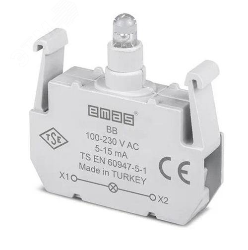 Изображение товара Блок подсветки светодиод, белый цвет, серия B, 100-230В AC (шт)