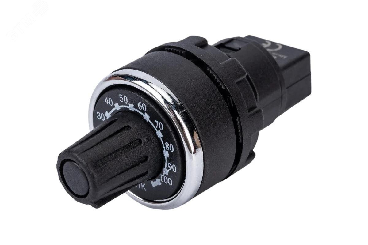 Изображение товара Потенциометр однооборотный с сопротивлением 1 кОМ металлокерамика IP65 серия B