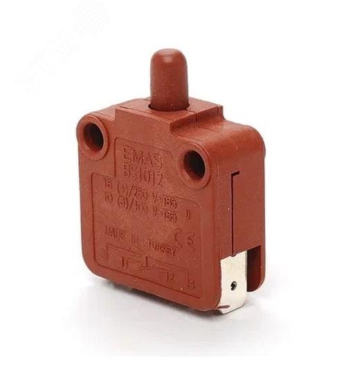 Изображение товара Мини-выключатель, привод пластиковый плунжер (1НО + 1НЗ, мгновенное действие), пластиковый корпус (250В AC, 16А), IP50 (шт)