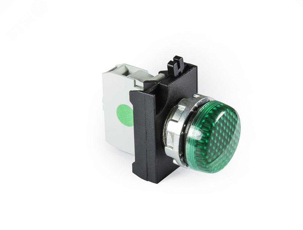 Изображение товара Сигнальная арматура с блоком подсветки CB9 (зелёный светодиод, 12-30В AC/DC), зелёный цвет, серия CM, IP65 (шт)