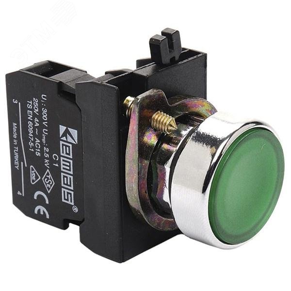 Изображение товара Кнопка 1НО зелёная с подсветкой CB9 EMAS CM190DY