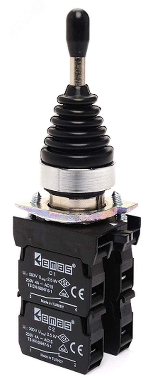 Изображение товара Кнопка джойстик 4х позиционный серии CM EMAS без фиксации IP65 Турция