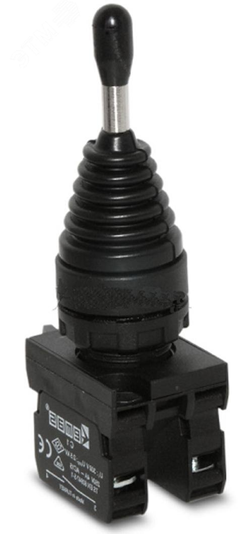 Изображение товара Кнопка джойстик 2х позиционный 1НО+1НО без фиксации EMAS CP101DJ21 IP65