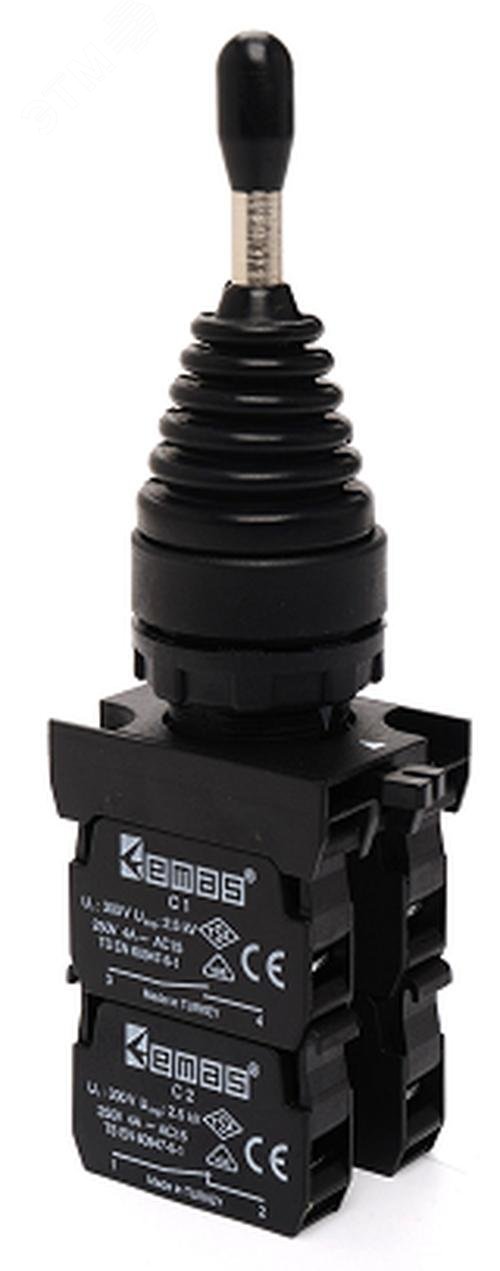 Изображение товара Кнопка джойстик 4х позиционный IP65 серия CP EMAS 250V 4A