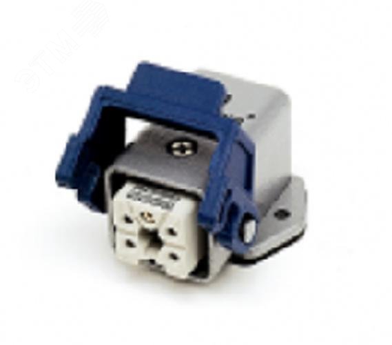 Изображение товара Угловой кожух с гнездом металлический, 5 полюсов, 10A, нижний ввод (PG 11), IP65 (шт)