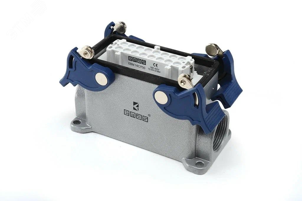 Изображение товара Промышленный металлический разъем с гнездом на 16 полюсов IP65 EMAS