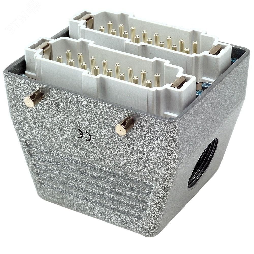 Изображение товара Кожух со штепселем металлическим 32 полюса 16А IP65 монтаж на кабель