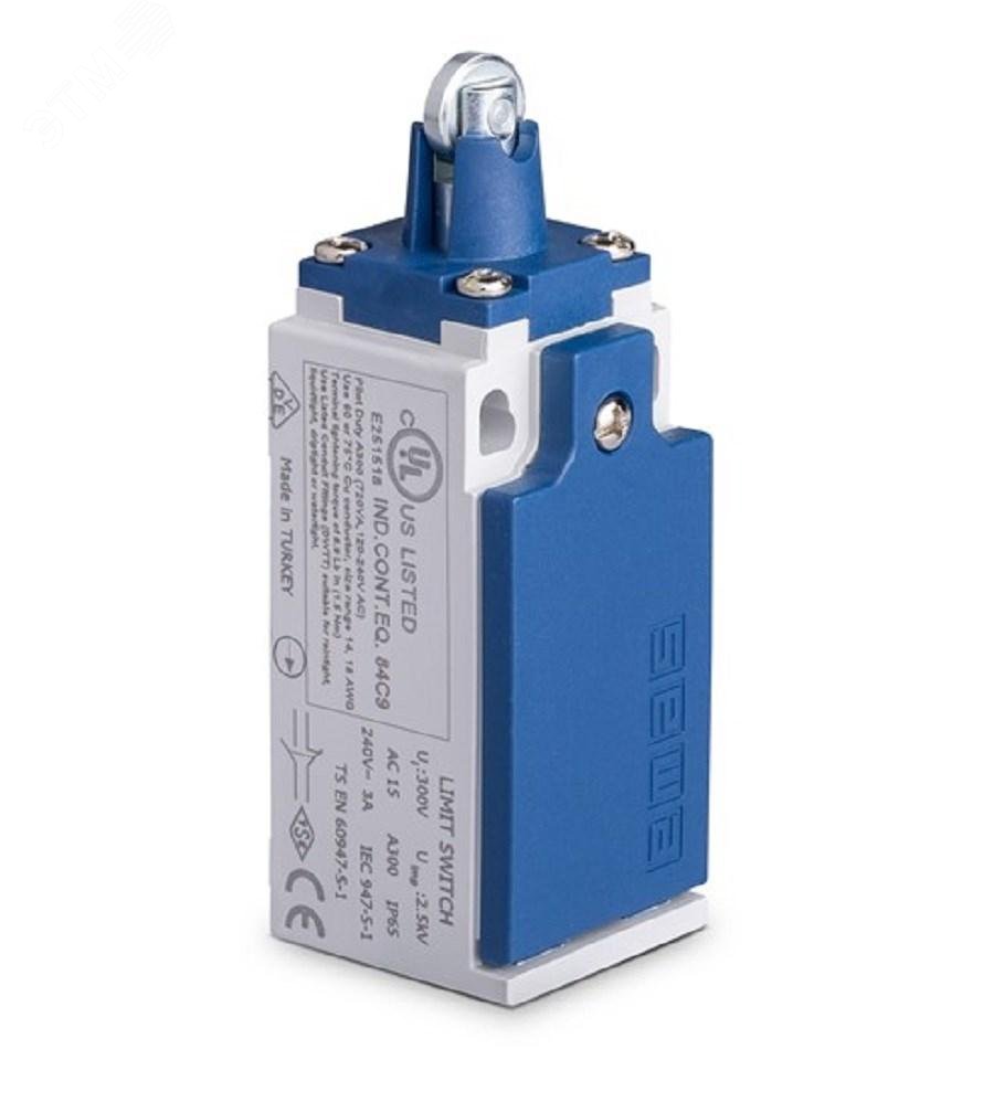 Изображение товара Концевой выключатель серии L5 EMAS 240В IP65 металлический роликовый